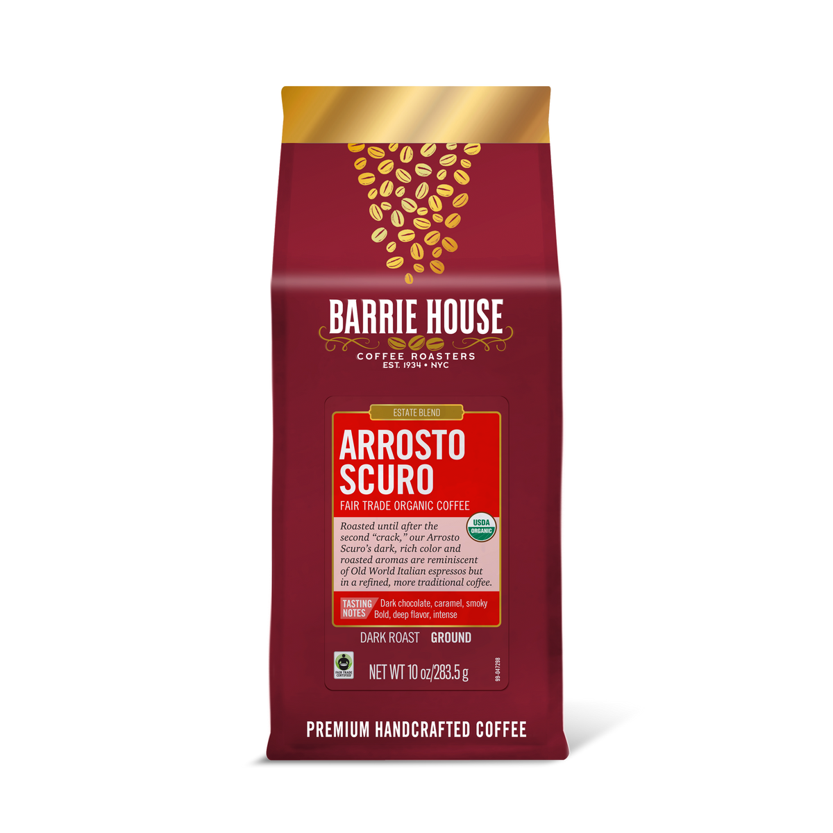 Arrosto Scuro Italian Roast Fair Trade Organic Ground Coffee