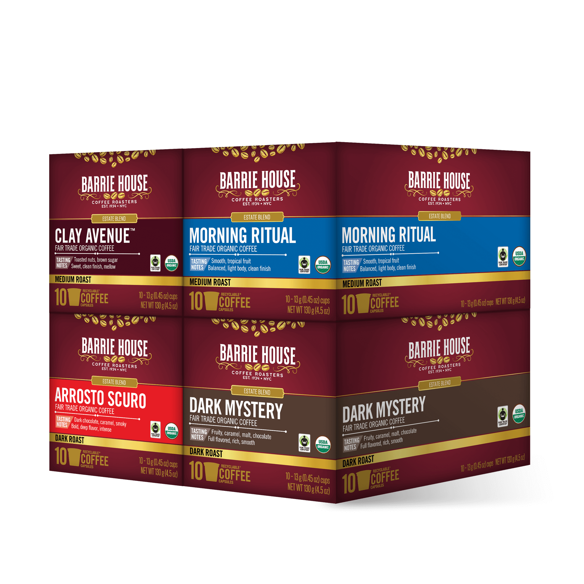 Estate Blends Variety Pack<br> FTO Single Serve Capsules<br>4 Boxes / 10 ct Per Box