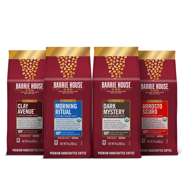 Estate Blends Variety Pack<br> Fair Trade Organic Coffee<br>Four 10oz Bags - Ground